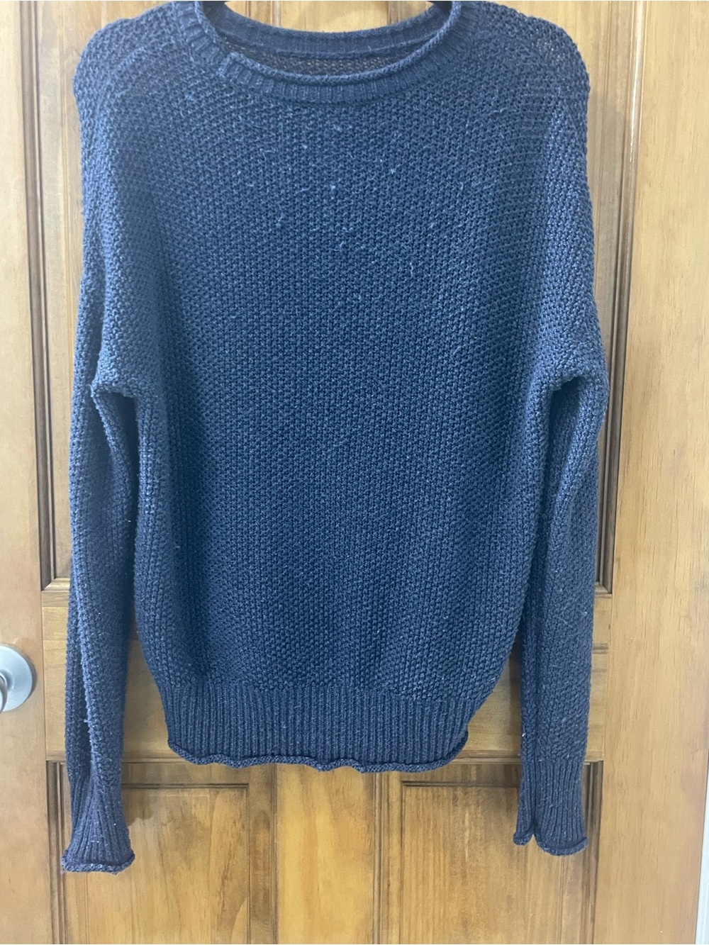 Navy Blue Crewneck Sweater - Picture 4 of 5